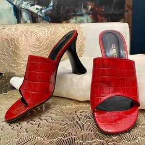 Vintage bebe Red Crocodile 90s Y2K Heels